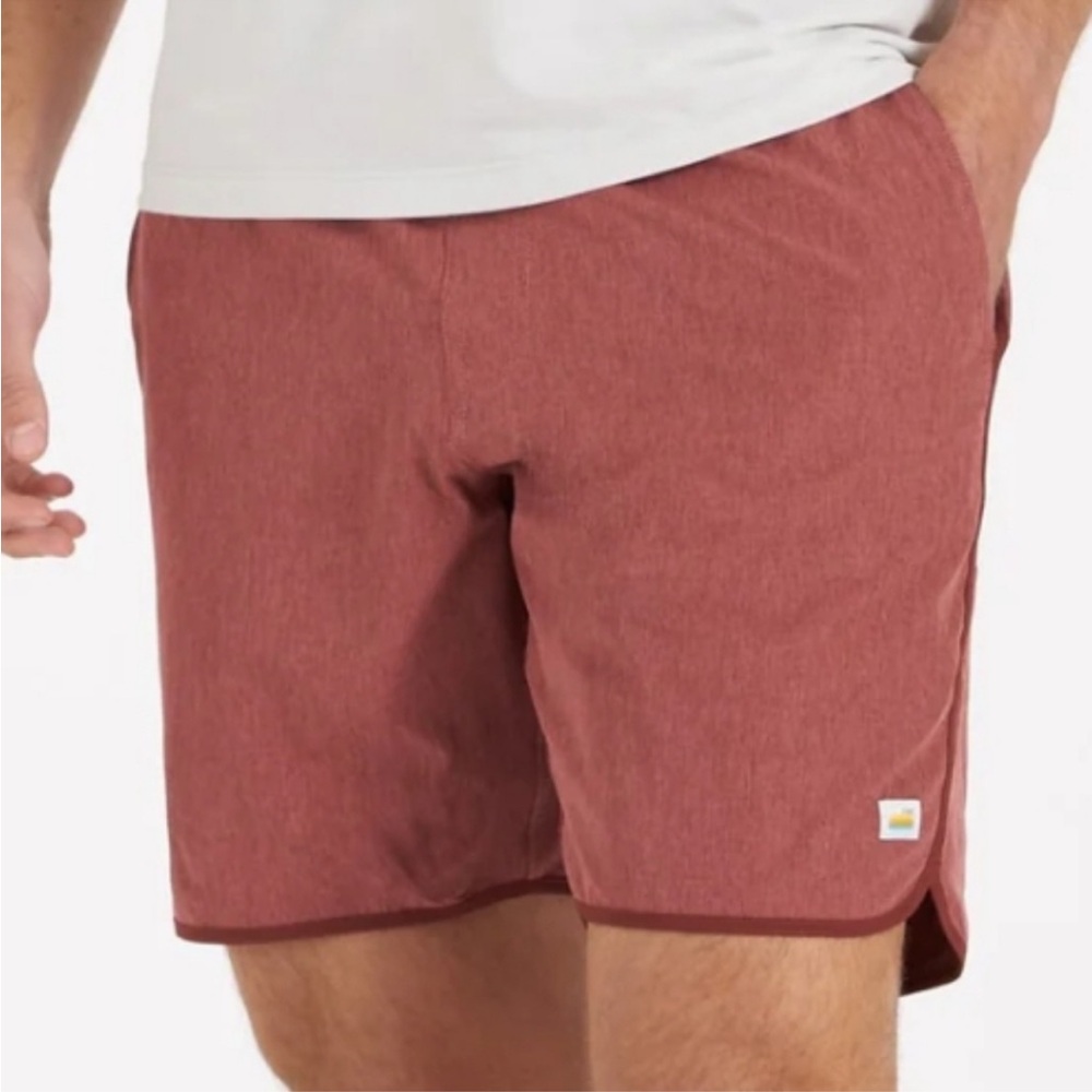 Vuori Banks Unlined Quick Drying 5” Athletic Shorts In Red Clay Men’s Size XXL